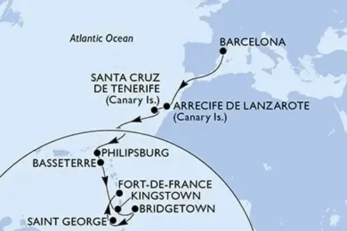 Cruise itinerary