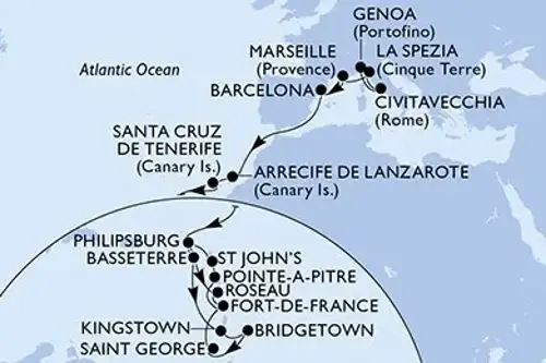 Cruise itinerary