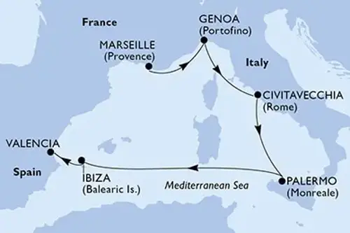 Cruise itinerary