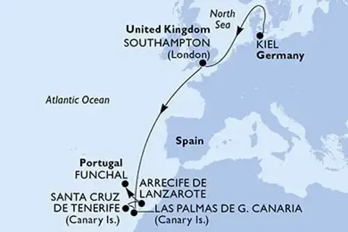Cruise itinerary