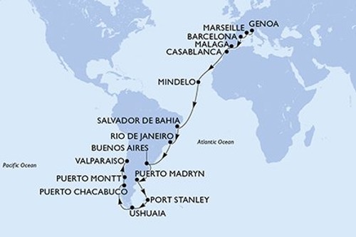 Cruise itinerary