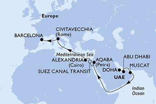 Cruise itinerary