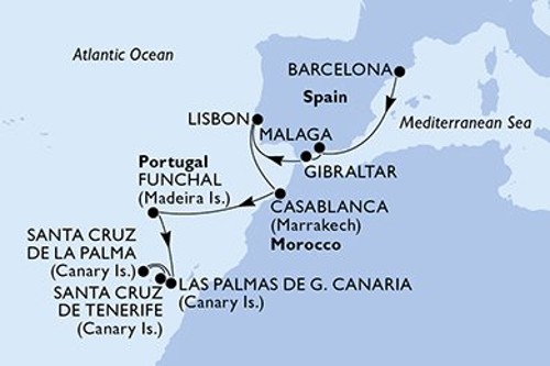 Cruise itinerary