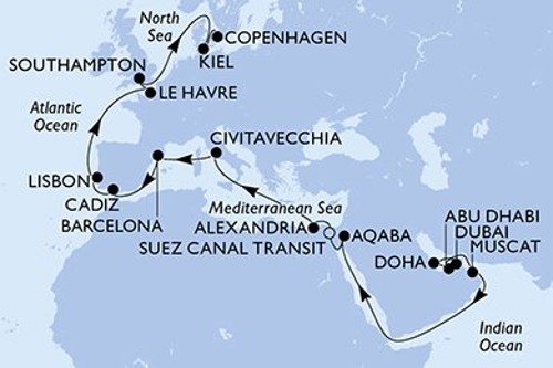 Cruise itinerary