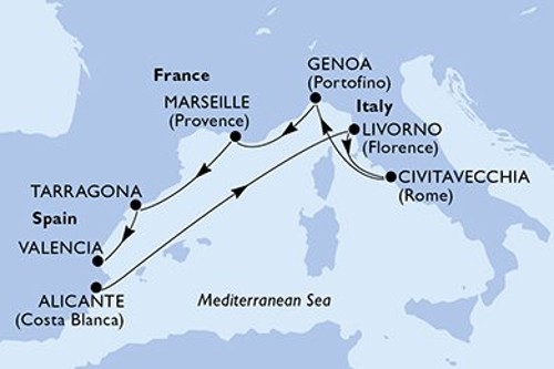 Cruise itinerary