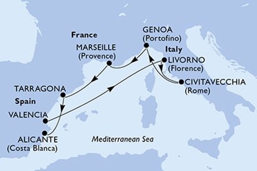 Cruise itinerary