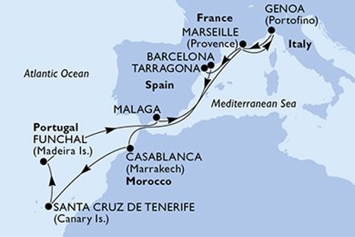 Cruise itinerary