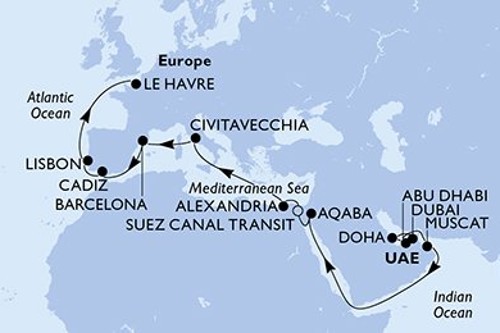 Cruise itinerary