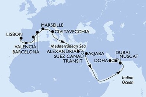 Cruise itinerary