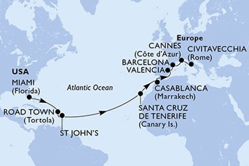 Cruise itinerary